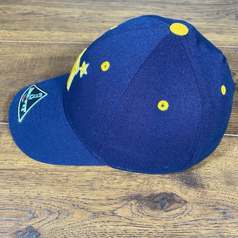 Navy Midshipmen Hat Top of the World Mens Blue One Size Fitted Cap N Star Vtg - Picture 2 of 7